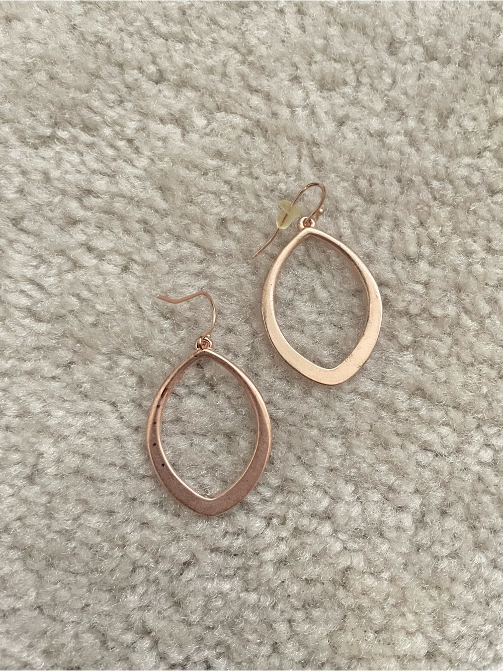 Light Gold Open Teardrop Dangle Earrings Statement Casual Jewelry Classic